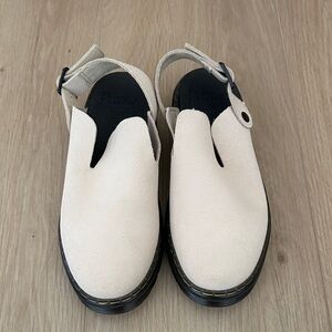 Dr. Marten Carlson Suede Casual Slingback Mules in Sand - US 7 / EU 39 - NEW